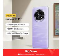 Versión Global realme 13 Pro 5G Smartphone Sony LYT-600 OIS Cámara Snapdragon 7s Gen 2 120Hz Curved Vision Pantalla 5200mAh Batería AI Imaging Características Purple