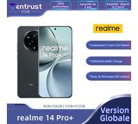 Versión Global realme 14 Pro+ 5G Smartphone Snapdragon7s Gen 3 6000mAh Batería 80W SUPERVOOC Charge Cámara Sony 3X Periscope OIS Pearl White