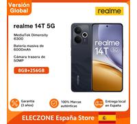 Versión global realme 14T Smartphone 5G MediaTek Dimensity 6300 Pantalla OLED de 6,67» Batería de Titanium