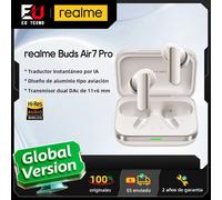 Versión Global realme Buds Air 7 Pro auricular 53dB cancelación de ruido en tiempo Real 11 + 6mm controlador Dual-DAC Al traductor en vivo Metallic Grey