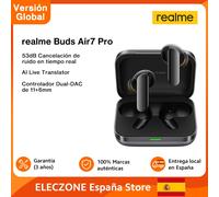 Versión Global realme Buds Air 7 Pro auricular 53dB cancelación de ruido en tiempo Real 11 + 6mm controlador Dual-DAC Al traductor en vivo Verde de Carreras