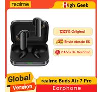 Versión Global realme Buds Air 7 Pro Auriculares Inalámbricos 53dB Cancelación de Ruido en Tiempo Real 11+6mm Dual-DAC Driver Al Live Translator Racing Green