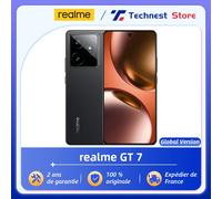 Versión Global realme GT 7 5G AI Smartphone Mediatek Dimensity 9400e 120HZ pantalla AMOLED 7000 mAh batería 120W carga rápida Black