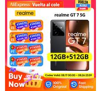 Versión Global realme GT 7 5G Smartphone con Chipset Mediatek Dimensity 9400e, Pantalla AMOLED de 6.78 ", 7000mAh, Carga Rápida de 120W 12GB 512GB Blue