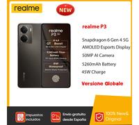 Versión Global realme P3 5G Smartphone Snapdragon 6 Gen 4 Pantalla 120Hz AMOLED Esports 50MP AI Grey