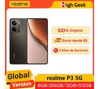 Versión Global realme P3 5G Smartphone Snapdragon 6 Gen 4 Pantalla 120Hz AMOLED Esports 50MP AI Grey