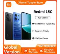 Xiaomi - Redmi 15C 17,5 cm (6.9") 4G USB Tipo C 4 GB 256 GB 6000 mAh Negro