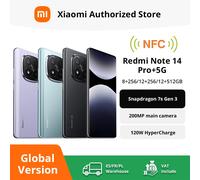 Xiaomi Redmi Note 14 Pro+ 5G Smart Phone, 12GB RAM 256GB, Pantalla AMOLED de 6,67 Pulgadas 1,5k, Sensor de Huellas, Cámara de 200 MP, Doble Tarjeta SIM, NFC, Carga Rápida de 120 W, Azu