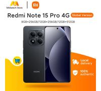 Versión Global Redmi Note 15 Pro, Teléfono Inteligente 4G, Cámara Principal de 200MP con OIS, Batería de 6500mAh y 45W, Pantalla de 6.77" y 120Hz, Teléfono Móvil Xiaomi Black