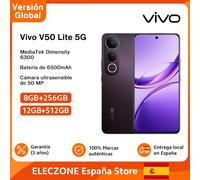 Smartphone Vivo V50 Lite 8GB/ 256GB/ 6.77'/ 5G/ Negro Fantasmal