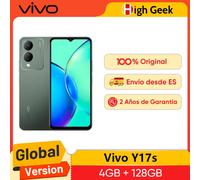 Versión Global Vivo Y17s Smartphone MediaTek Helio G85 5000mAh Batería 6.56-inch 90Hz Refresh Rate 50MP Cámara trasera principal NFC Forest Green