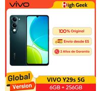 Versión Global VIVO Y29s 5G Smartphone MTK Dimensity 6300 5150mAh Batería 6.74 pulgadas 90Hz Pantalla 50MP Cámara trasera IP64 Resistencia al agua Jade Black