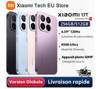 Versión Global Xiaomi 17T MediaTek Dimensity 8500-Ultra 6500 mAh (típ.) Batería de Silicio-Carbono 5x, Lente Teleobjetivo Leica, Leica Live Moment 12GB 512GB Black