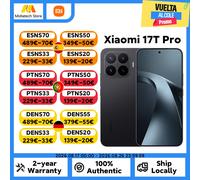 Versión Global Xiaomi 17T Pro Smartphone MediaTek Dimensity 9500 7000mAh 100W Cámara de 50MP con OIS Pantalla de 6.83" 144Hz IP68 Almacenamiento de 256GB / 512GB / 1TB Teléfono Móvil Xiaomi Negro