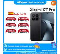 Versión Global Xiaomi 17T Pro Smartphone MediaTek Dimensity 9500 7000mAh 100W Pantalla de 6.83" 144Hz Cámara de 50MP con OIS IP68 Teléfono Celular Xiaomi Negro