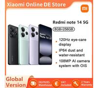 Versión Global Xiaomi Redmi Note 14 5G Smartphone NFC MTK Dimensity 7025-Ultra 108MP Cámara 5110mAh Batería 45W Turbo Carga Midnight Black