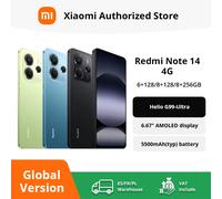 Versión global Xiaomi Redmi Note 14 MediaTek Helio G99-Ultra Cámara AI de 108MP 5500mAh Pantalla AMOLED de 6,67" y 120Hz Black 6GB 128GB