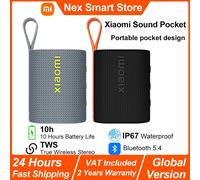 Versión global Xiaomi Sound Pocket, altavoz inalámbrico portátil, combo estéreo TWS, duración de la batería de 1000mAh 10h, IP67 Bluetooth 5.4 Versión Global - Negro