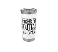 Versión grungy Straight Outta Afganistán Vaso térmico de acero inoxidable de doble pared