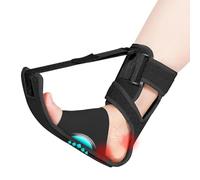 Versión mejorada férula nocturna para fascitis plantar ajustable transpirable con soporte para talón y tendón de Aquiles adecuada para caída del pie espolón calcáneo dolor nocturno talla única negro