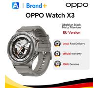 Versión para la UE del reloj inteligente OPPO Watch X3 con Wear OS by Google, monitorización del sueño, autonomía de 16 días, monitorización de la saturación de oxígeno en sangre (SpO2) e IP69; Obsidi