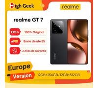 Versión para la UE del smartphone realme GT 7 5G con IA, procesador MTK Dimensity 9400e, pantalla Pro-Esports de 6000 nits, batería de 7000 mAh y carga ultrarrápida de 120 W Black