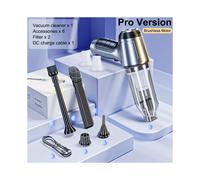 (Versión Pro 2Filter) Aspirapolvere per auto wireless 95000PA Aspirapolvere portatile portatile senza