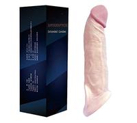 VersióN Realista Del CondóN Masculino Engrosamiento Del Crecimiento De Doble Boca Pene De SimulacióN CondóN Juguetes Sexuales Reutilizables Para AnticoncepcióN De Parejas (165X20x35mm)