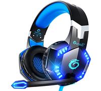 VersionTECH. G2000 - Auriculares para juegos para PS5, PS4, Xbox One, micrófono con cancelación de ruido envolvente de graves, auriculares sobre la oreja con luces LED para Mac, laptop, Xbox Series X,