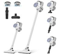 VersLife Aspiradora sin Cable S6PRO,30KPa Potente Aspirador Escoba Inalámbrico,Diseño Sin Enredos,30 min de Autonomía,Filtración HEPA,Ligera,para Pelo de Mascota y Suelo