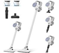 VersLife Aspiradora sin Cable S6PRO,30kPa Potente Succión,Inalámbrica,Aspiradora Escoba sin Cable,Diseño Antienredos,Filtro HEPA,Aspirador Escoba Ideal para Suelo Duro y Pelo de Mascotas,Blanco