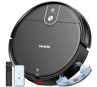 Verslife L6 Robot Aspirador y Fregasuelos de 4000Pa,120 min,Sensores Anticaída y Anticolisión,Diseño Delgado Antienredos,Control por APP,Mando y Voz,Apto para suelos duros,alfombras y pelo de mascotas