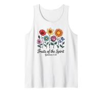 Verso bíblico Christian Gálatas 5:22 Escritura Floral Camiseta sin Mangas