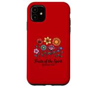 Verso bíblico Christian Gálatas 5:22 Escritura Floral Carcasa para iPhone 11