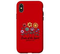 Verso bíblico Christian Gálatas 5:22 Escritura Floral Carcasa para iPhone X/XS