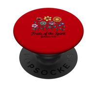 Verso bíblico Christian Gálatas 5:22 Escritura Floral PopSockets PopGrip Adhesivo
