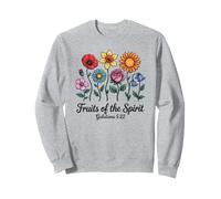 Verso bíblico Christian Gálatas 5:22 Escritura Floral Sudadera