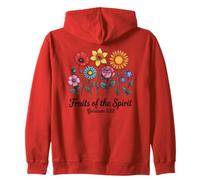 Verso bíblico Christian Gálatas 5:22 Escritura Floral Sudadera con Capucha