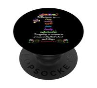 Verso bíblico cristiano estilo arte popular bojo hippie nostálgico PopSockets PopGrip Adhesivo