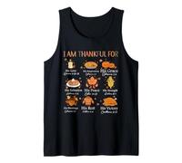Verso Cristiano de la Biblia de Acción de Gracias I Am Thankful For Autumn Camiseta sin Mangas