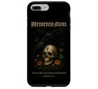 Verso Cristiano sobre el Esqueleto de un Cuervo de Memento Mori Carcasa para iPhone 7 Plus/8 Plus