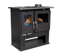 Verso Cs Hornillo de combustión de leña - 7,7 kW Horno de cocina potente con un toque tradicional y eficiencia moderna, negro