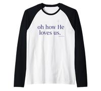 Verso de la Biblia de fe Cristiana Efesios Jesús Love Cross Camiseta Manga Raglan