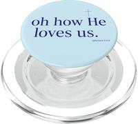 Verso de la Biblia de fe Cristiana Efesios Jesús Love Cross PopSockets PopGrip para MagSafe