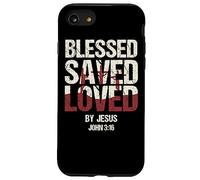 Versos de la Biblia Amado por Jesús Bendito y Salvado, Juan 3:16 Adoración Carcasa para iPhone SE (2020) / 7/8