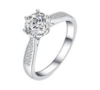 Verstellbare Ringe Partner Klassischer Sechsring Modischer Brauthochzeitszubehörring Nachahmung Moissanit Japanischer und Koreanischer Ring Der Ringe Kette, A, Cobre, Sin piedras preciosas