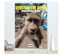 Verstohlene Affen - Lustige Diebestour für die ganze Familie (hochwertiger Premium Wandkalender 2026 DIN A2 hoch), Kunstdruck in Hochglanz: Lustiger ... oder Geschenkidee für Kinder.