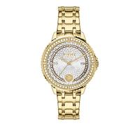 Versus Versace Montorgueil Collection - Reloj de pulsera para mujer con caja dorada y esfera plateada, Oro, Talla única, Versus Versace | Montorgueil