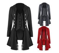 VersusModa Chaqueta de hombre del siglo XVIII Carnaval Príncipe Teatro Época Prince Disfraz EPOCA04 (negro, 3XL)