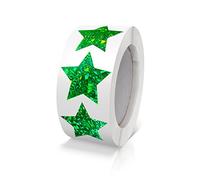 Vert Étoiles Autocollantes Rouleau 2.5cm Petit Autocollant Étiquettes Brillantes Étoiles De Noël Étoiles Scintillantes Star Sticker Étoiles Scintillantes Décoration Scrapbooking 500 Pièces